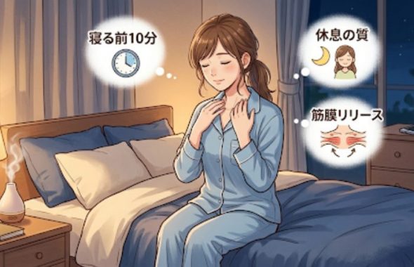 睡眠投資　寝る前１０分　筋膜リリース